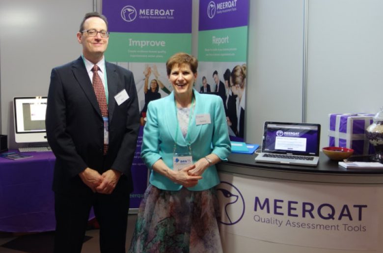 Donna and Phil Cohen manning the MEERQAT booth at the AES 2015 conference